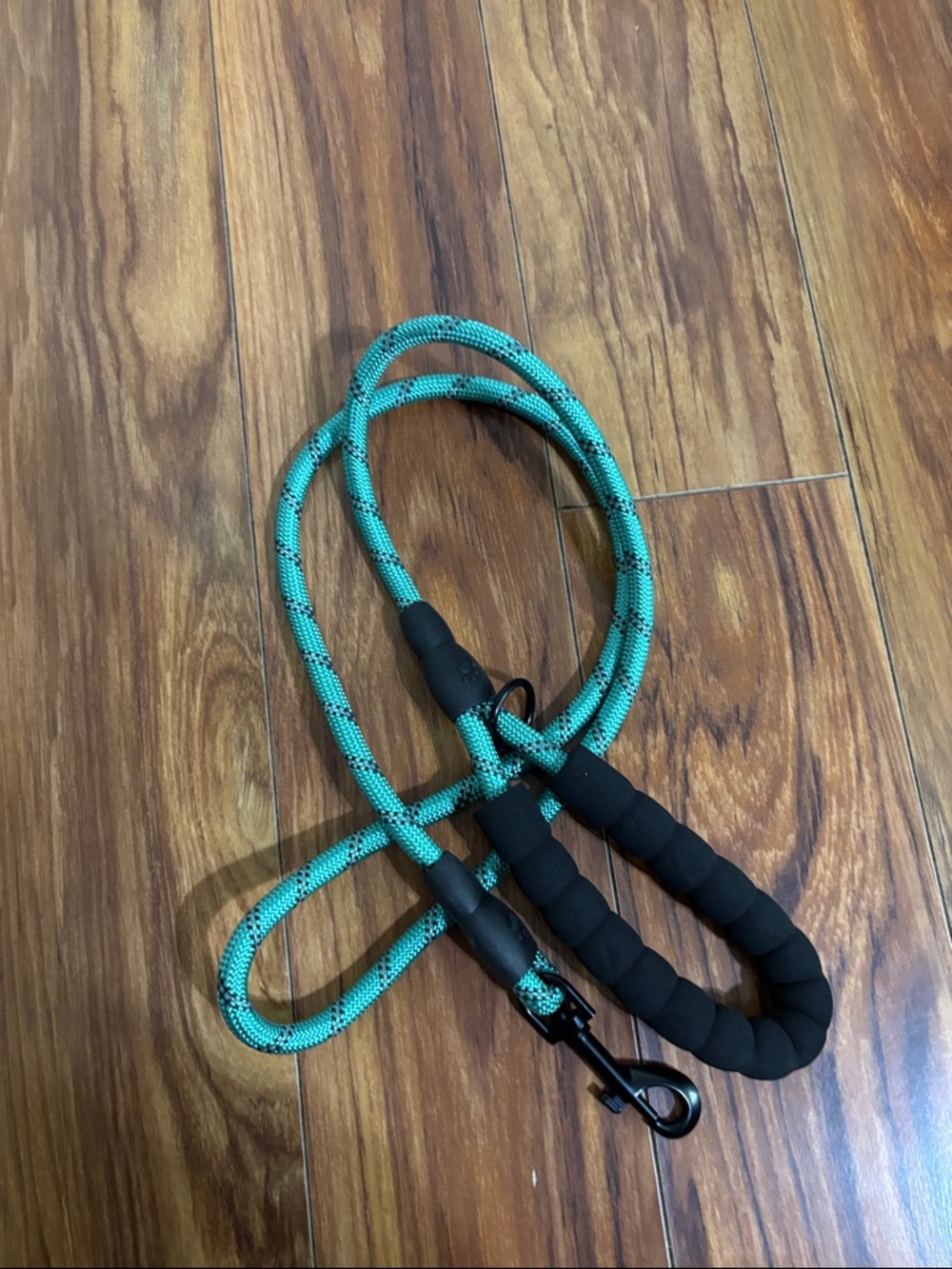Teal green braided dog leash, 61” long, NWOT.
